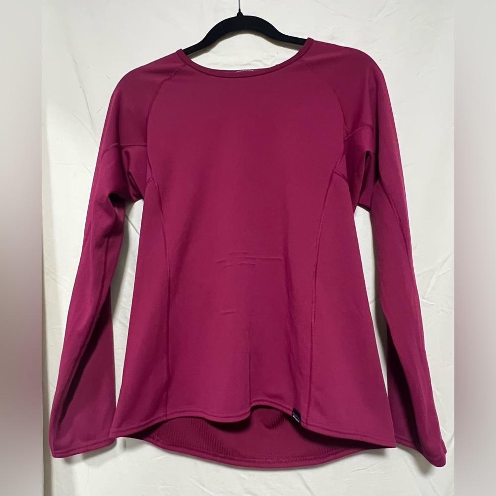 Patagonia Magenta Capiline Midweight Base Layer - Long Sleeve Tee Winter Active